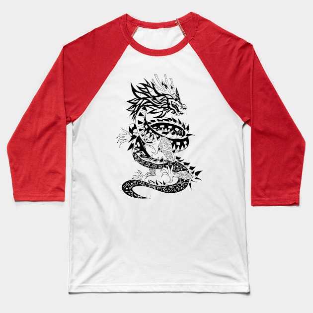 the soul of the dragon in pink ecopop Baseball T-Shirt by jorge_lebeau